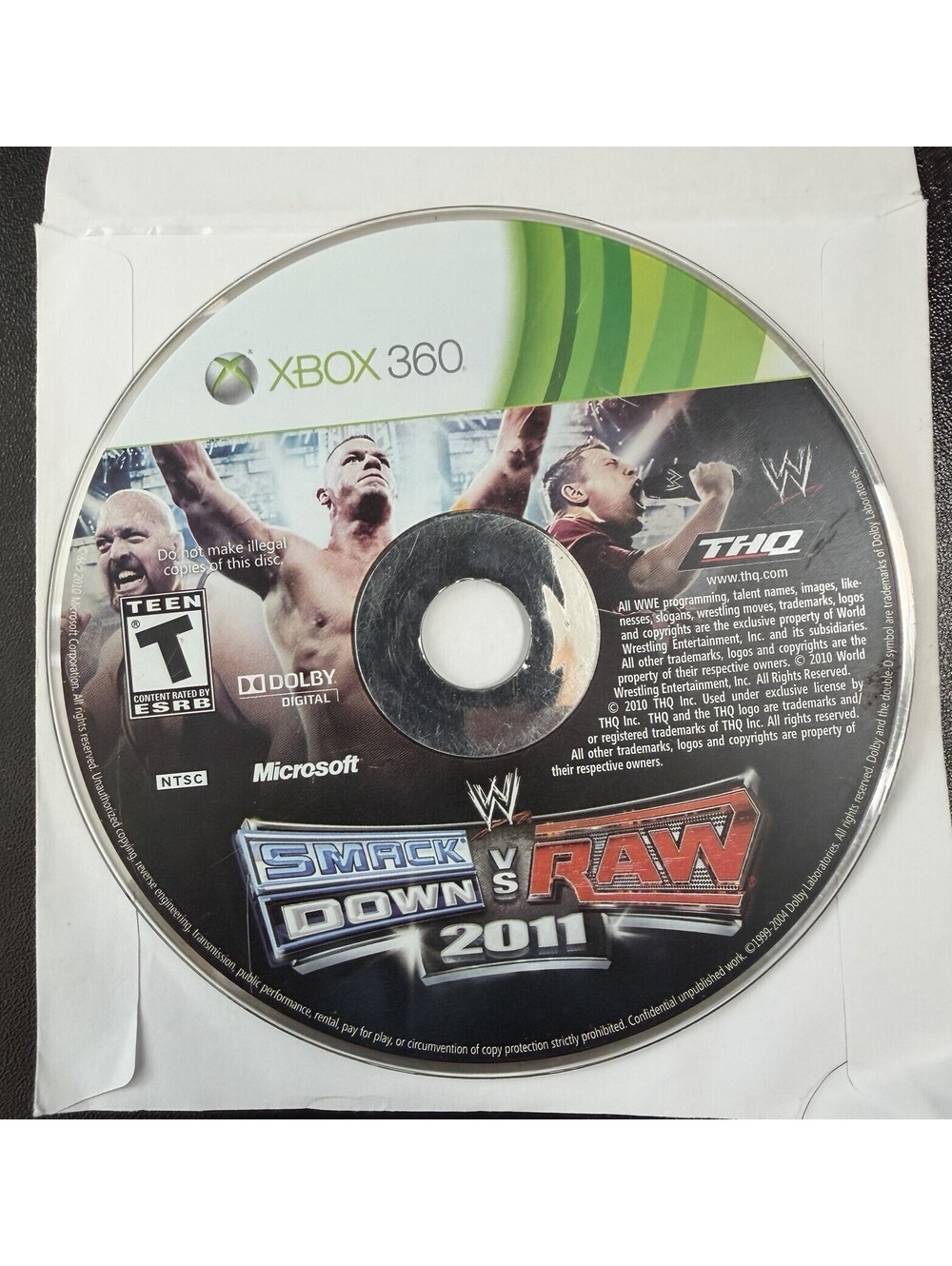 WWE SmackDown vs. Raw 2011 (Microsoft Xbox 360, 2010) Tested & Working